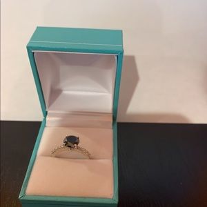 925 Silver 1.80 Carat Natural Black Diamond ring